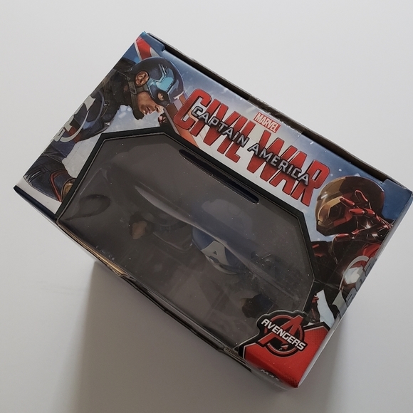 NIB Metal Die Cast Civil War Captain American 4" Figure - Picture 2 of 5